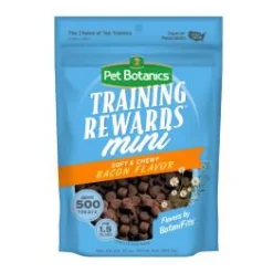 Pet Botanics Training Rewards Grain-Free Bacon Soft and Chewy Dog Treats - Mini - 10 Oz