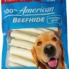 Pet Factory 100% Made In USA Beefhide Chip Rolls Natural Dog Chews - Natural - 5 In - 18 Pack