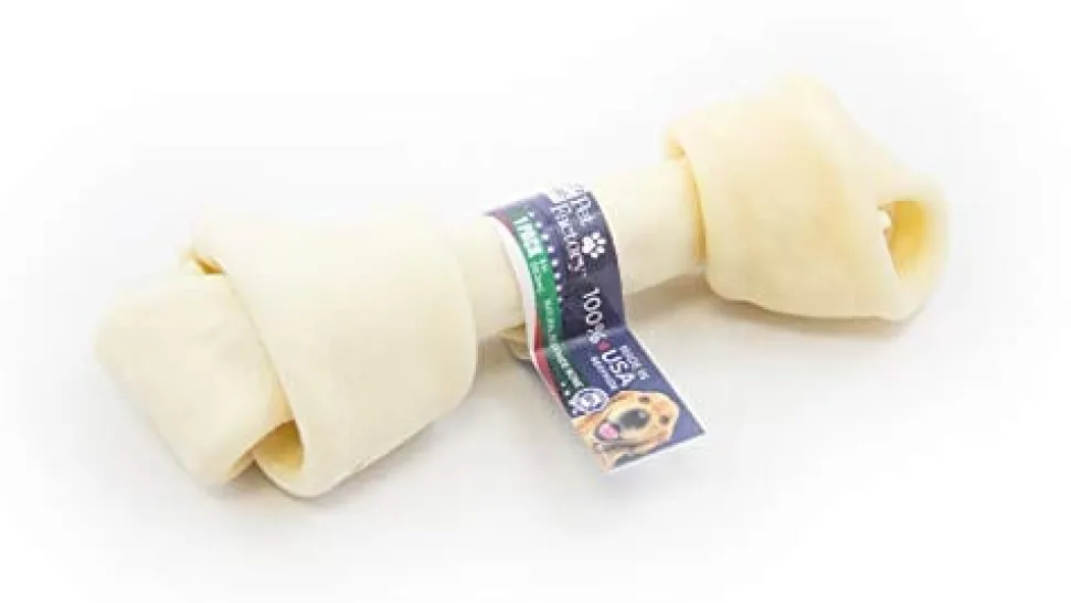 Pet Factory 100% Made In USA Beefhide Bone Natural Dog Chews - Natural - 8 In