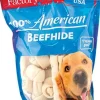Pet Factory 100% Made In USA Beefhide Bones & Rolls Natural Dog Chews - Natural - 4 In - 25 Pack