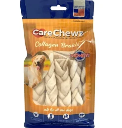 Pet Factory Carechewzâ® Collagen Braids Natural Dog Chews - Natural - 4.4 Oz - 5 Pack