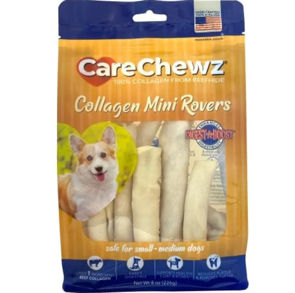 Pet Factory Carechewzâ® Collagen Mini Rovers Natural Dog Chews - Natural - 8 Oz