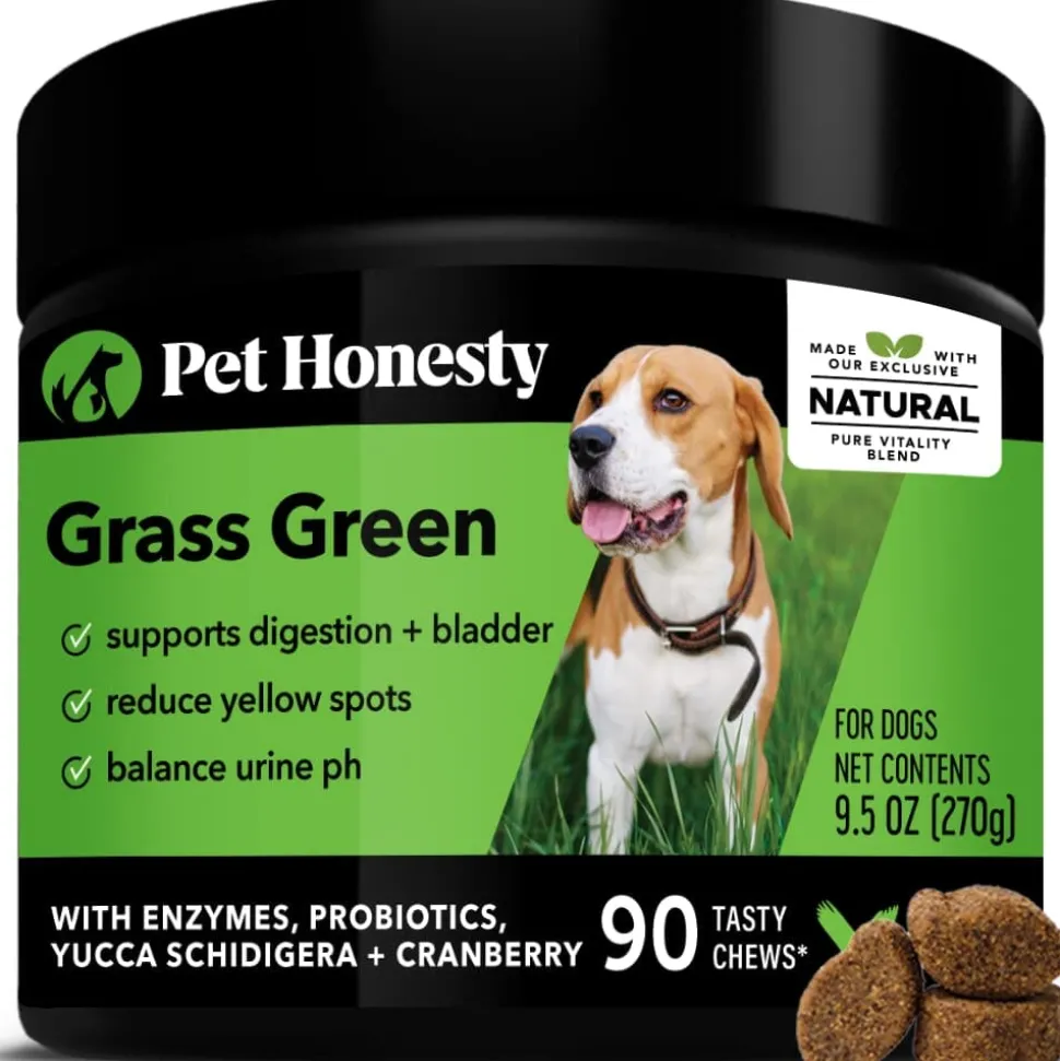 Pet Honesty Grass Green Urinary Spot Saver and Digestive Duck Chewy Dog Supplements - 90 Count - 9.5 Oz