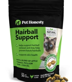 Pet Honesty Hairball plus Skin and Coat Support Chicken Supplemental Chewy Cat Treats - 30 Day - 3.7 Oz