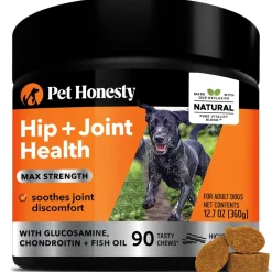 Pet Honesty Hip and Joint Max-Stregth Bacon Chewy Dog Supplements - 90 Count - 12.7 Oz