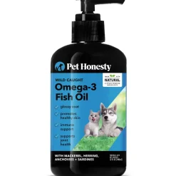 Pet Honesty Immune, Skin, Joint and Heart Care Natural Omega-3 Fish Oil Pump Cat and Dog Supplements - 32 Oz
