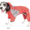 Pet Life ® Active 'Fur-Breeze' Medium-weight 4-Way-Stretch Full Body Hooded Dog Yoga sweater