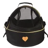 Pet Life ® 'Air-Venture' Dual-Zip Airline Approved Panoramic Circular Travel Pet Dog Carrier
