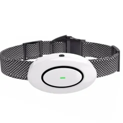 Pet Life ® Barksafe LED 1-to-3 Dog 1,200 Foot Range 7-Level Vibration and Sound Training Dog Collar Additional Receiver - Black/White