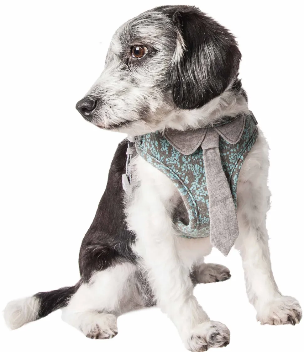 Pet Life ® 'Fidomite' Mesh Reversed and Adjustable Fashion Dog Harness W/ Designer Neck Tie