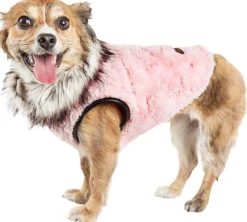 Pet Life ® Luxe 'Pinkachew' Charming Fashion Mink Fur Dog Coat