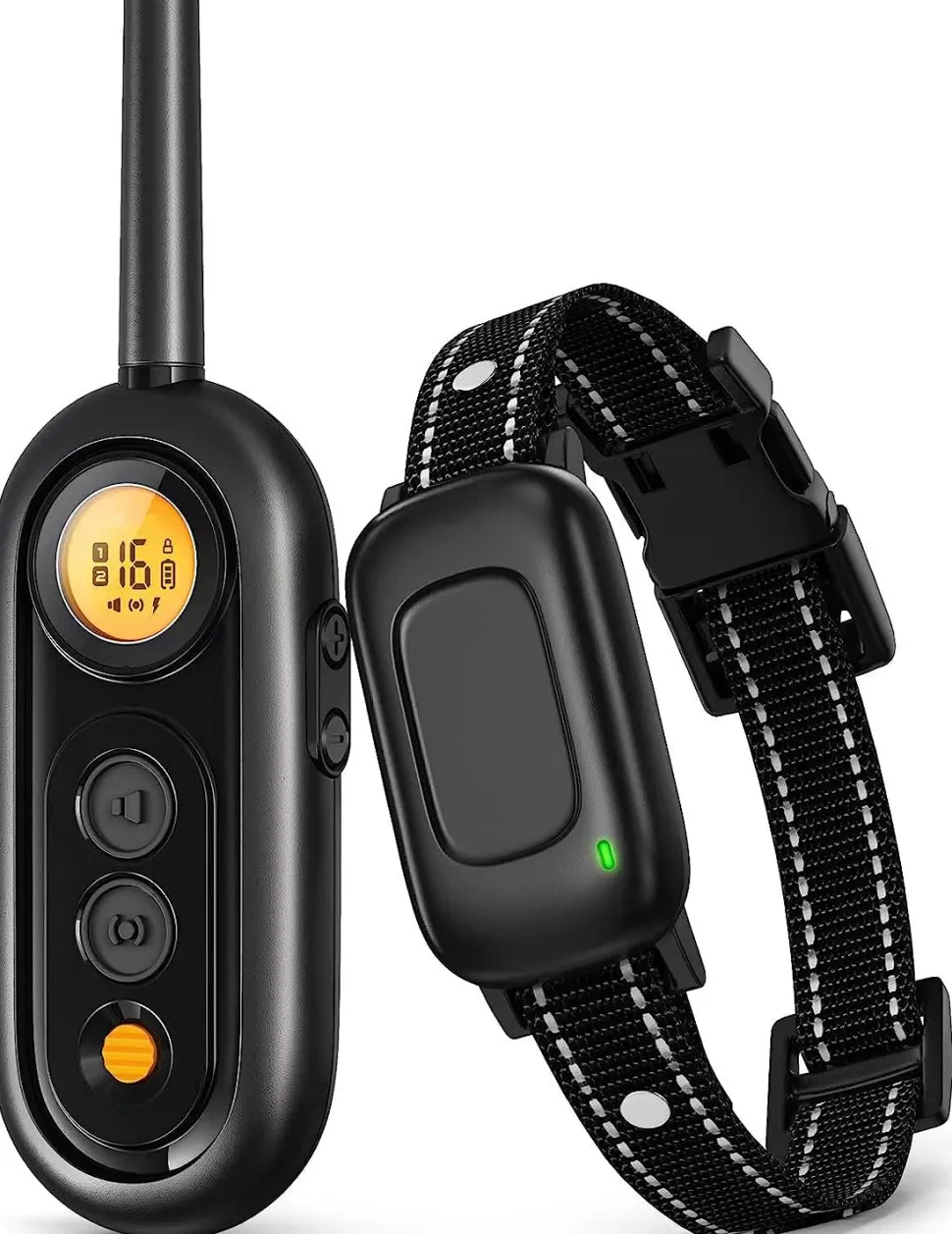 Pet Life ® Zensor 1-to-2 Dog 2,000 Foot Range Vibration Tone and 16-Level Stimulation Training Dog Collar - Black