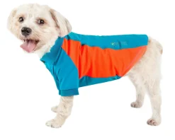 Pet Life ® Active 'Barko Pawlo' Relax-Stretch Quick-Drying Performance Dog Polo T-Shirt