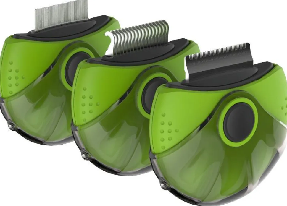 Pet Life ® 'Axler' Triple Rotating Rake Deshedder and Dematting Grooming Pet Comb