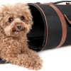Pet Life ® 'Bark Avenue' Cylindrical Airline Approved Fashion Designer Posh Pet Dog Carrier