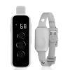 Pet Life ® Celest LED 1-to-2 Dog 1,000 Foot Range 8-Level Vibration and Tone Training Dog Collar - Black/White