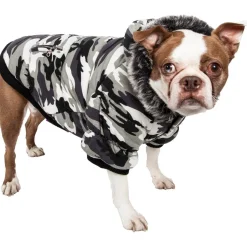 Pet Life ® Classic Metallic Fashion 3M Insulated Dog Coat Parka w/ Removable Hood