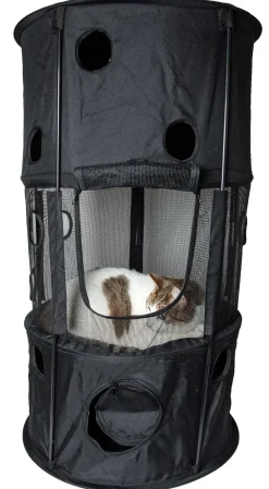 Pet Life ® 'Climber-Tree' Play-Active Travel Collapsible Lightweight Kitty Cat Tree House Lounger