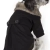 Pet Life ® 'Coast-Guard' Buttoned Fashion Faux-Fur Collared Wool Dog Coat