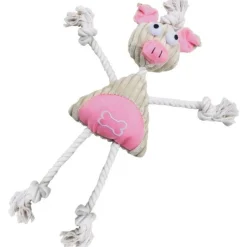 Pet Life ® 'Doll Mannequin' Natural Jute and Rope Squeak Dog Toy