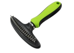 Pet Life ® Flex Series Dual-Row Grooming Rake Pet Comb