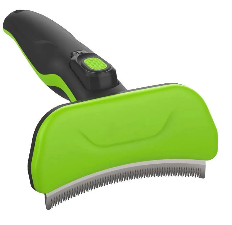 Pet Life ® 'Fur-Guard' Easy Self-Cleaning Grooming Deshedder Pet Comb