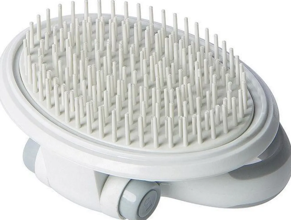 Pet Life ® 'Gyrater' Swivel Travel Soft Grooming Pet Pin Brush