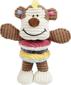Pet Life ® 'Hugga-Bear' Plush Squeaking and Rubber Teething Newborn Puppy Dog Toy