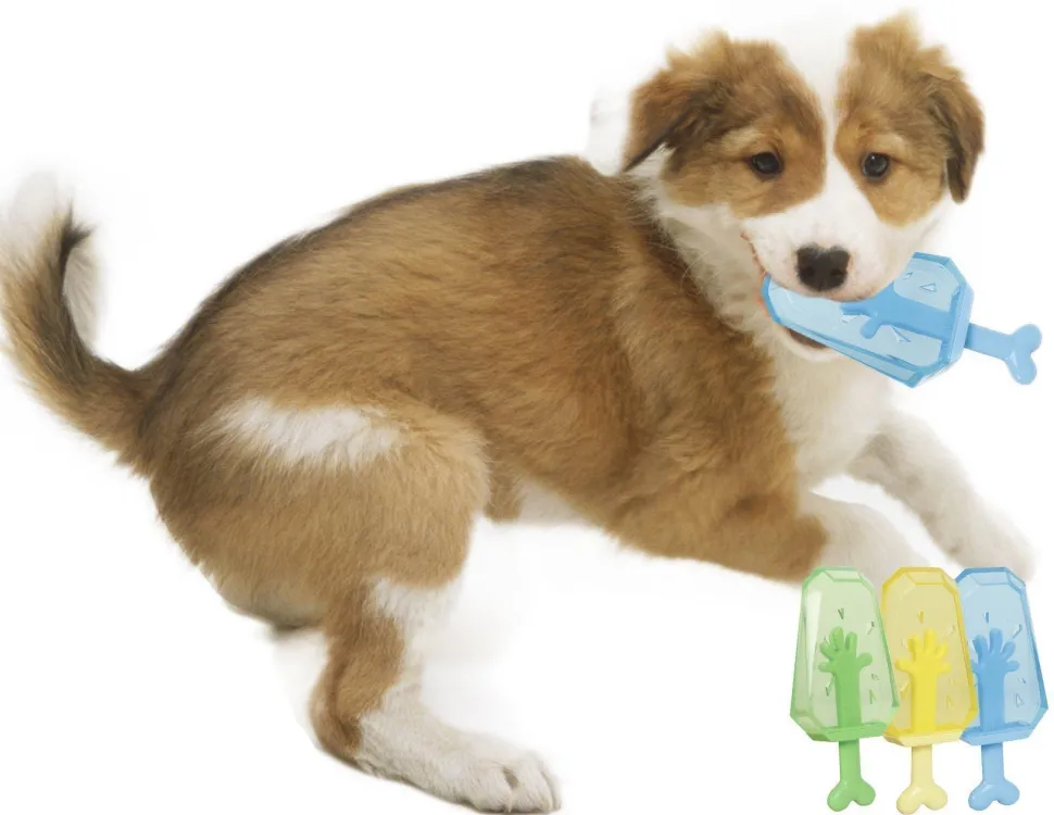 Pet Life ® 'Lick & Gnaw' Cooling Ices Cone Freezable and Chewable Tossing Waterproof Floating Pet Dog Toy