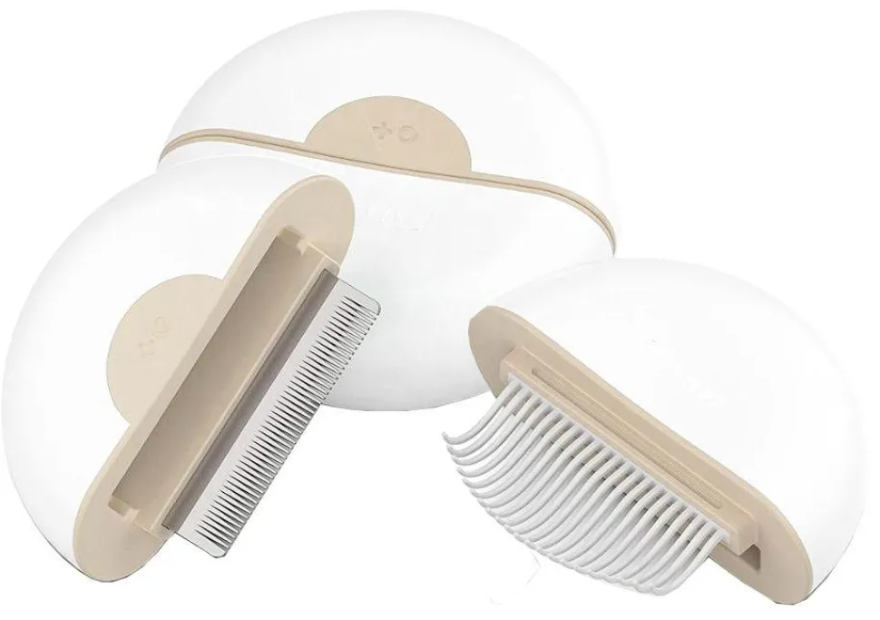 Pet Life ® 'LYNX' 2-in-1 Travel Connecting Grooming Pet Comb and Deshedder