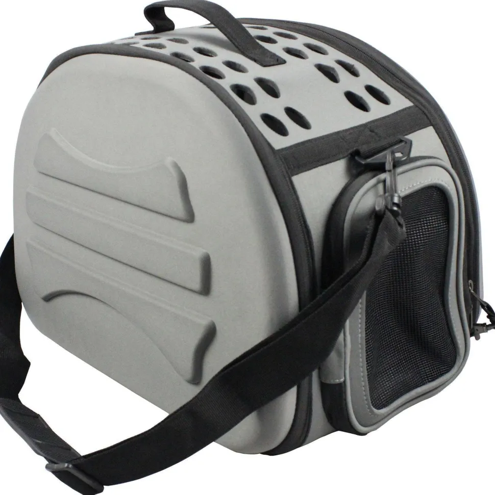 Pet Life ® 'Narrow Shelled' Lightweight Collapsible Military Grade Fashion Designer Travel Pet Dog Carrier Crate