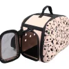 Pet Life ® 'Narrow Shelled' Perforated Lightweight Collapsible Military Grade Fashion Designer Travel Pet Dog Carrier Crate