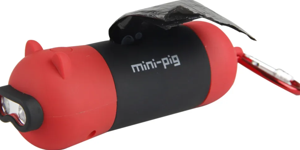 Pet Life ® 'Oink' LED Flashlight and Waste Bag Dispenser
