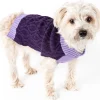 Pet Life ® Oval Weaved Heavy Knitted Fashion Designer Dog Sweater