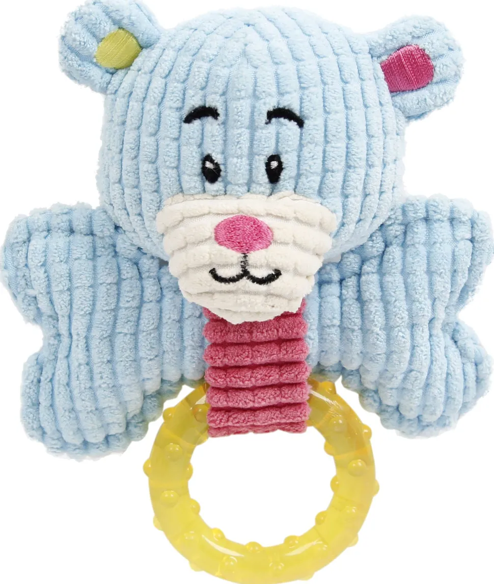 Pet Life ® 'Paci-Plush' Plush Squeaking and Rubber Teething Newborn Puppy Dog Toy