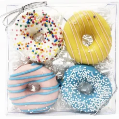 Pet Life 4 Piece Mini Donut Whole Wheat Oat and Yogurt Dog Biscuit Set