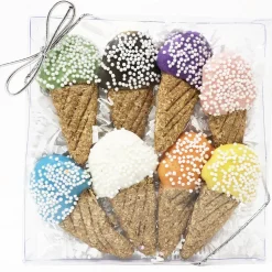 Pet Life 8 Piece Mini Ice Cream Whole Wheat Oat and Yogurt Dog Biscuit Set