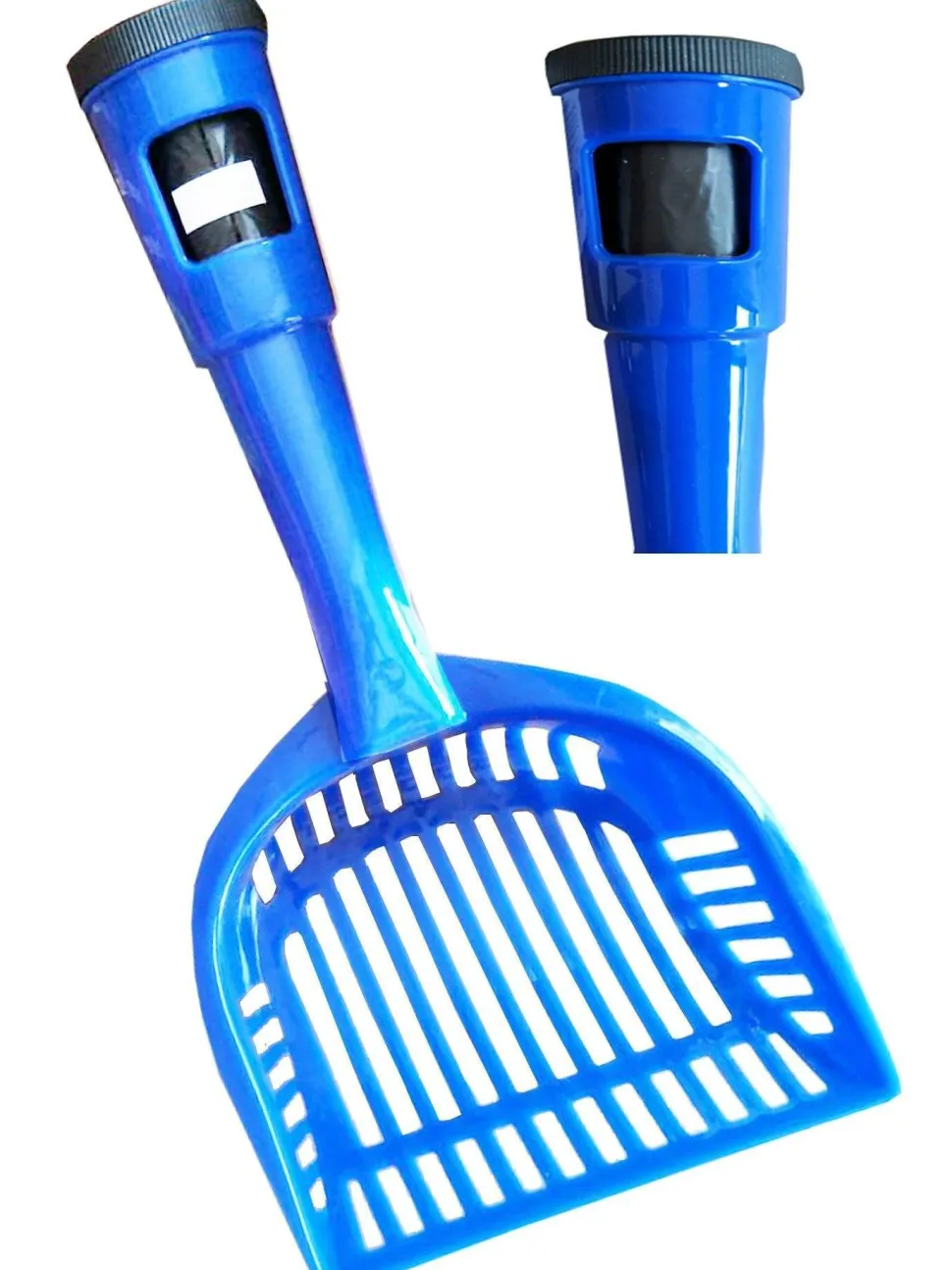 Pet Life ® 'Poopin-Scoopin' Dog and Cat Kitty Litter Waste Pooper Scooper Shovel w/ Built-in Waste Bag Holder