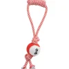 Pet Life ® 'Pull Away' All Natural Jute Rope and Tennis Ball Dog Toy