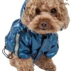 Pet Life ® 'Reflecta-Sport' Multi-Adjustable Reflective Weather-Proof Dog Raincoat w/ Removable Hood