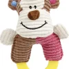 Pet Life ® 'Ring-O-Round' Plush Squeaking and Rubber Teething Newborn Puppy Dog Toy