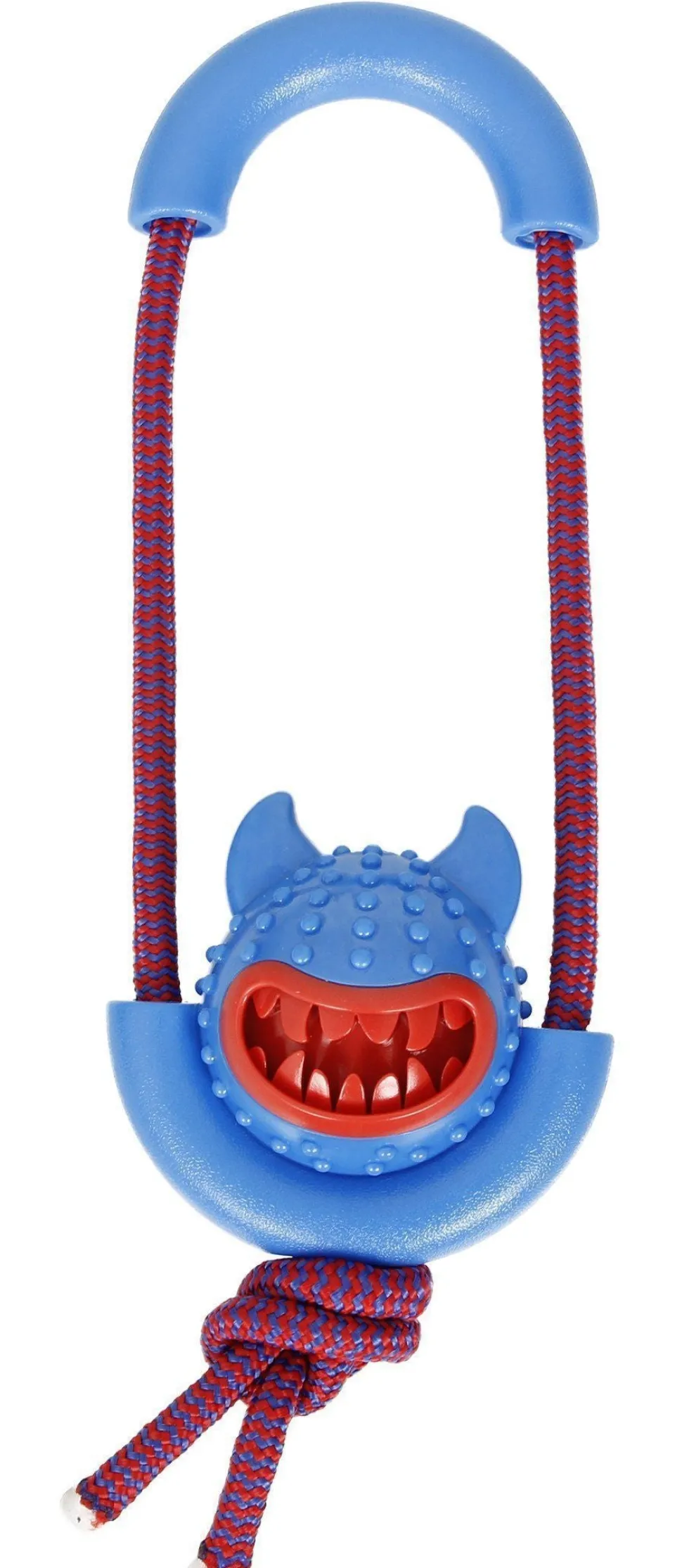 Pet Life ® 'Sling-Away' Tug and Squeak Natural Jute and Rubber Dog Toy