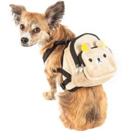 Pet Life ® 'Teddy Tails' Dual-Pocketed Animated Fashion Dog Harness Backpack