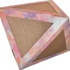 Pet Life ® 'Triangular Puzzle' Designer Premium Quality Kitty Cat Scratcher Lounge Toy and House with Catnip