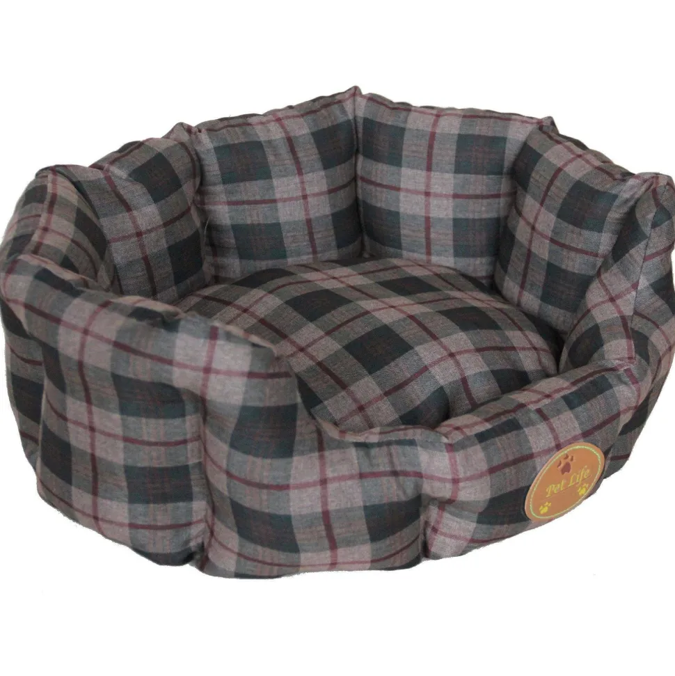 Pet Life ® 'Wick-Away' Wick-proof Nano-Silver and Anti-Bacterial Water Resistant Rounded Circular Pet Dog Bed Lounge