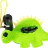 Pet Life ®Fleece Dinosaur Shaped Travel Waste Bag Dispenser with 2 Rolls