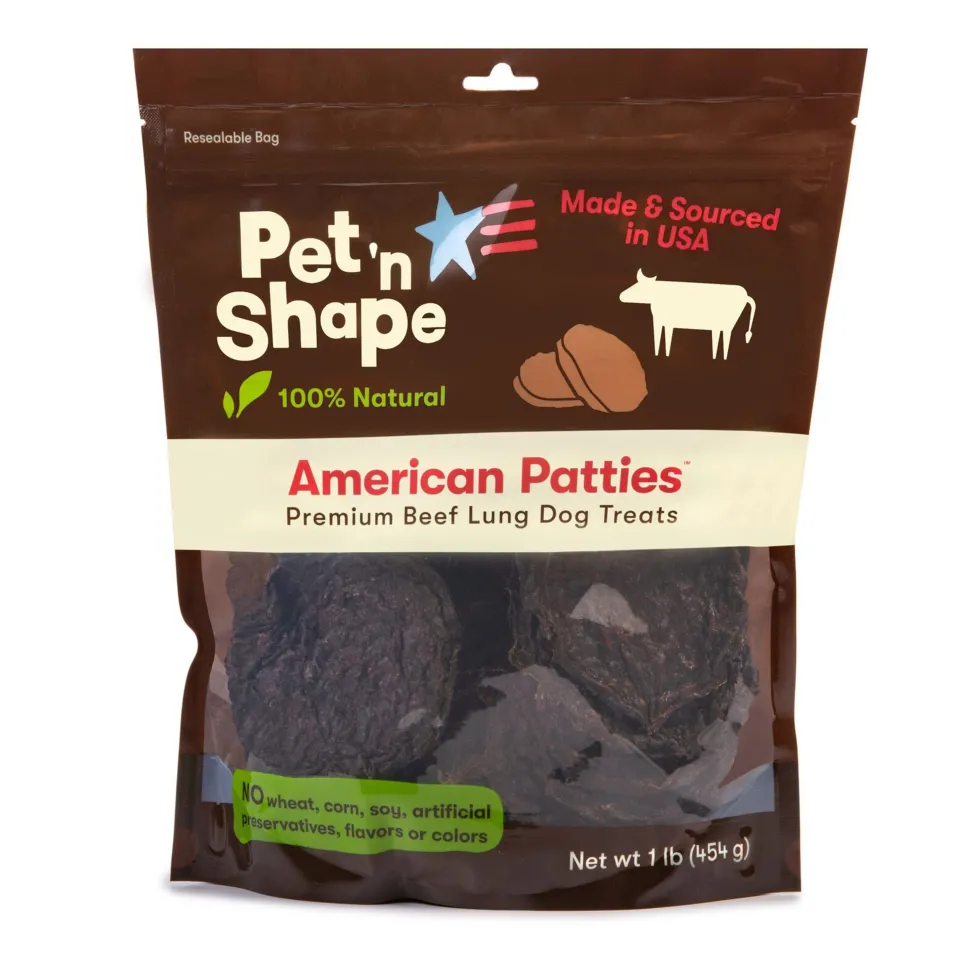 Pet 'N Shape American Patties Dog Treat Made and Sourced in the USA - 1 lb