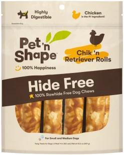 Pet 'N Shape Chik 'N Retriever Roll Hide-Free Dog Treat - 4 in - 6 Count