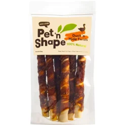 Pet 'N Shape Duck Hide Twists Dog Treats - 15.3 Oz - 6 Pack