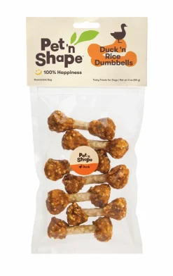 Pet 'N Shape Duck 'n Rice Dumbbells Dog Treats - 3 Oz